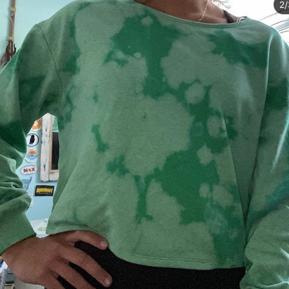 Custom Acid Wash Cropped Crew - Picture 2 of 2